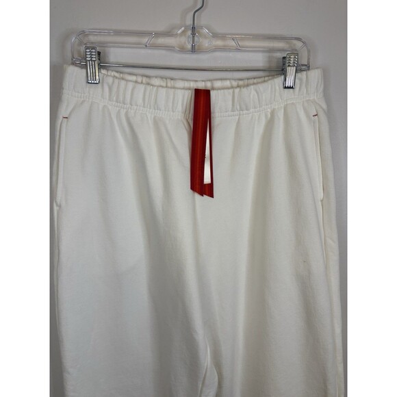 LEFT ON FRIDAY Sports & Rec White Jogger Sweatpants Women Large Cotton Lounge - Picture 8 of 12